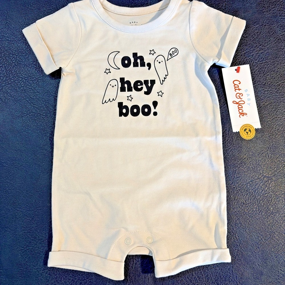 Cat & Jack - Oh Hey Boo - Romper - 0-3M